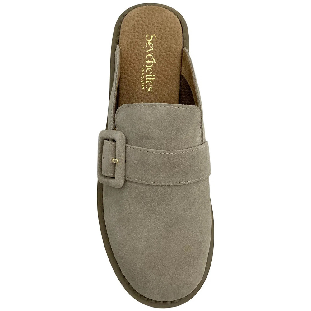 Seychelles Women's Suede Buckle Mules Come Together Sand - Medium - Picture 2 of 3